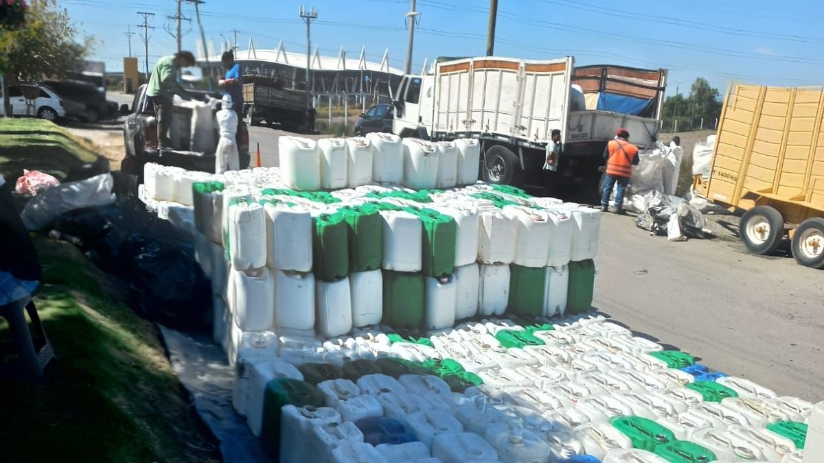 Recolectaron casi 4.000 kg de envases de fitosanitarios para reciclar en San Juan